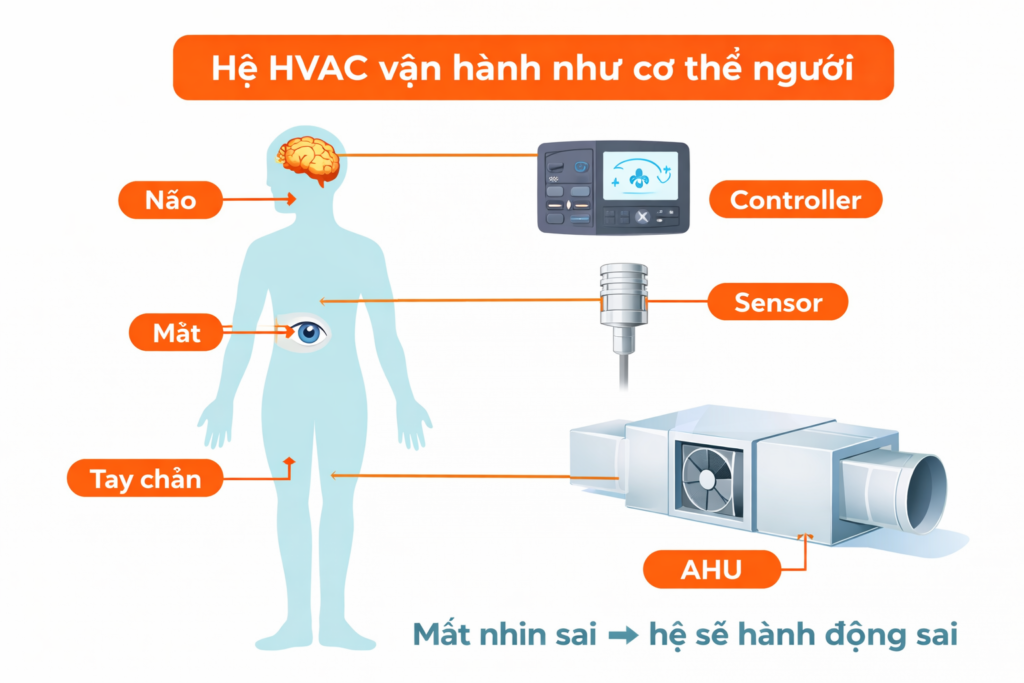 so sánh hệ HVAC với cơ thể người