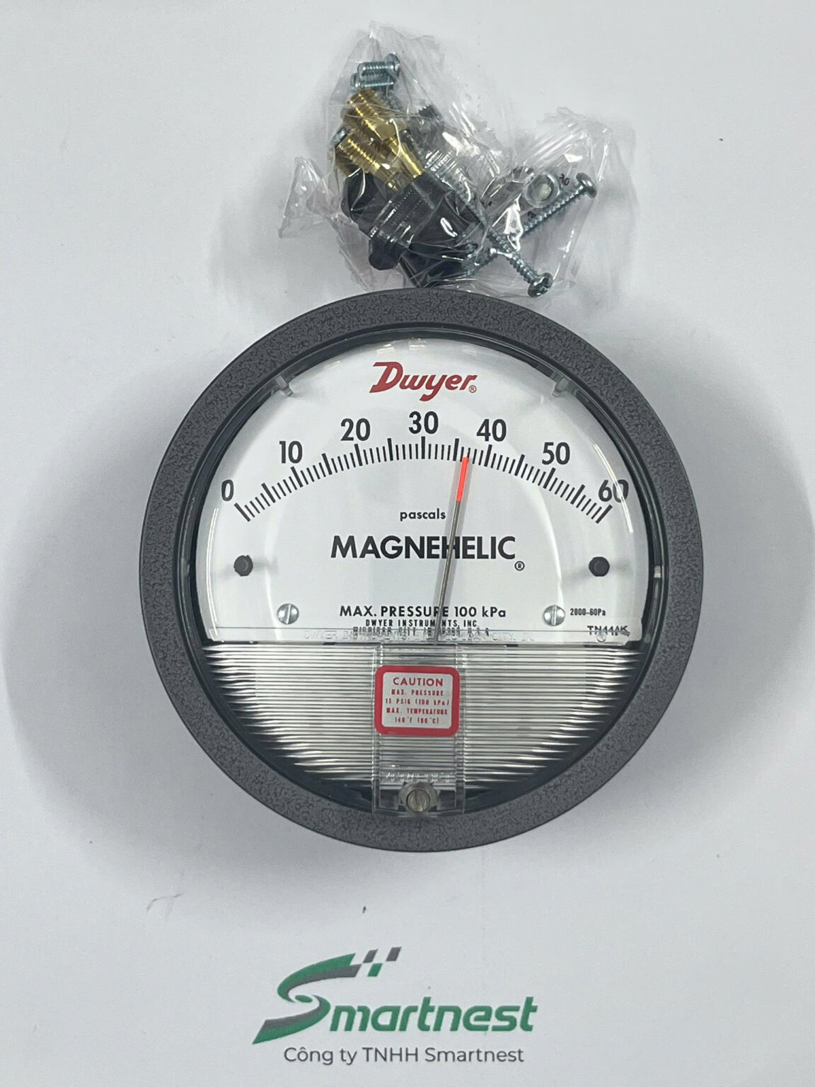 Đồng hồ chênh áp Dwyer 2000-60PA thang đơn 0-60 Pa dùng cho lọc gió và AHU