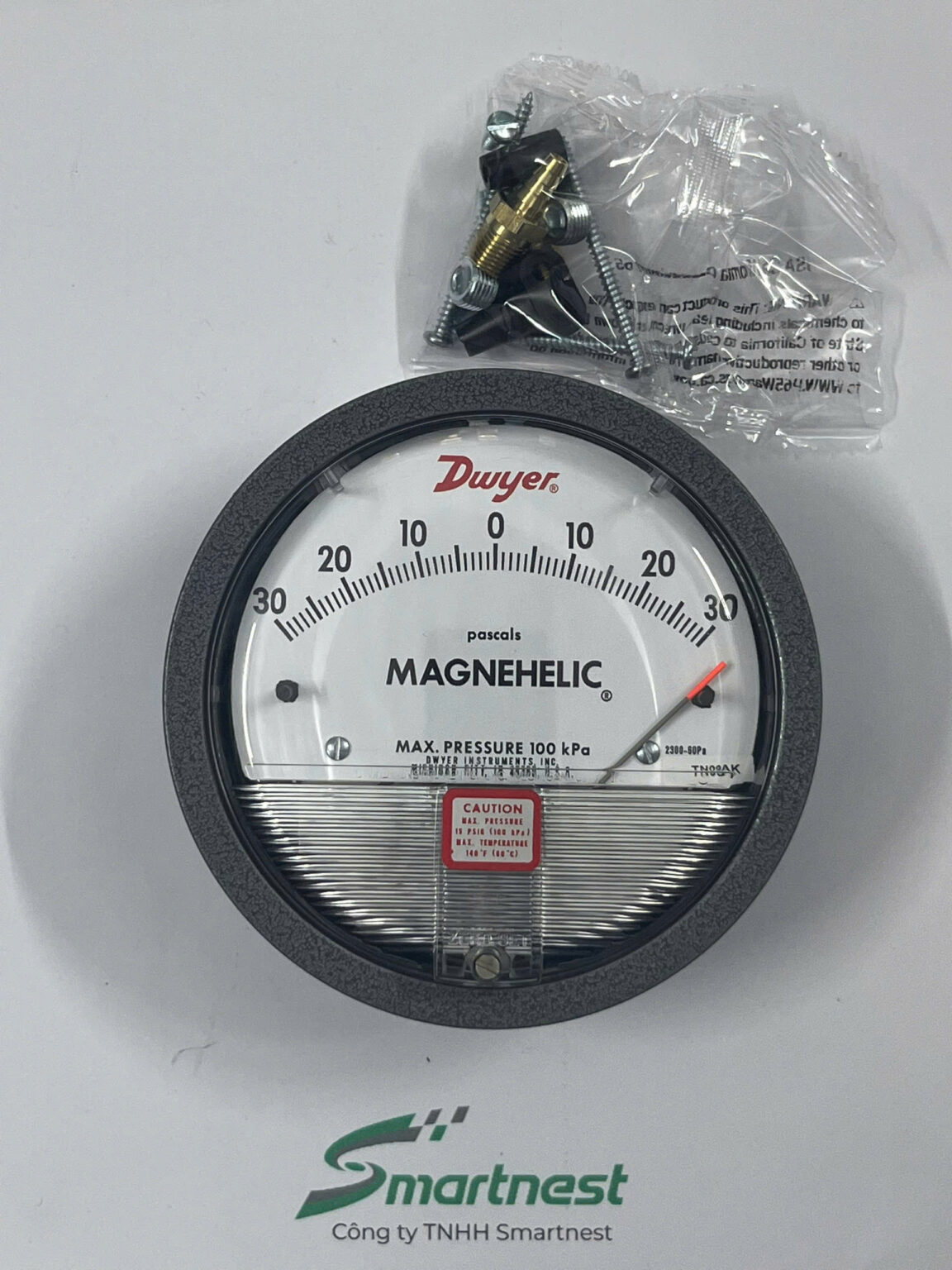 Đồng hồ chênh áp Dwyer 2300-60PA thang zero-center 30-0-30 Pa, mặt số 4 inch, vỏ nhôm đúc
