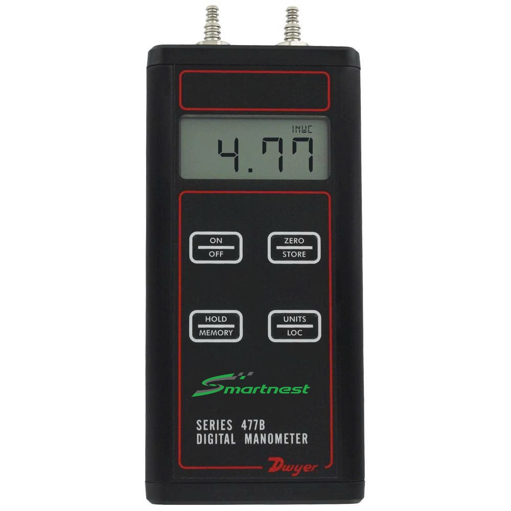 477B Dwyer đồng hồ áp suất số cầm tay vỏ nhôm màn hình LCD