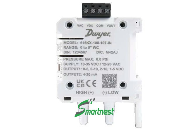 Cảm biến chênh áp suất gió 616KX Dwyer với bốn cấp độ chính xác
