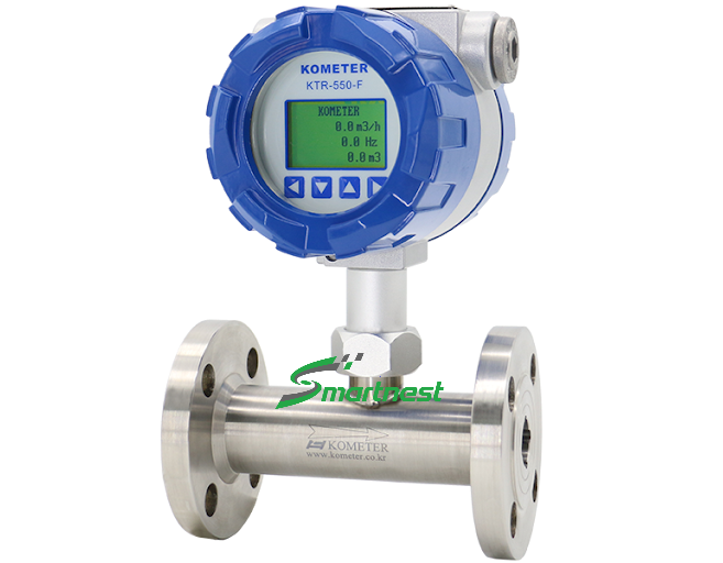 Đồng hồ đo lưu lượng turbine KTR Kometer thân inox 304, kết nối mặt bích