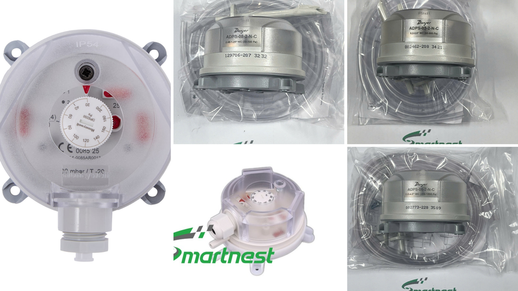 So sánh công tắc chênh áp suất gió Dwyer và Honeywell